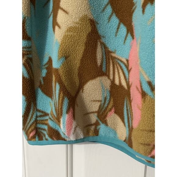 Patagonia Synchilla Snap-T Fleece Pullover Teal Pink Floral Camo Medium - Picture 9 of 11